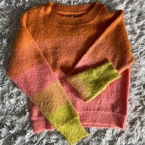 Free People Sweater | pink and orange | medium